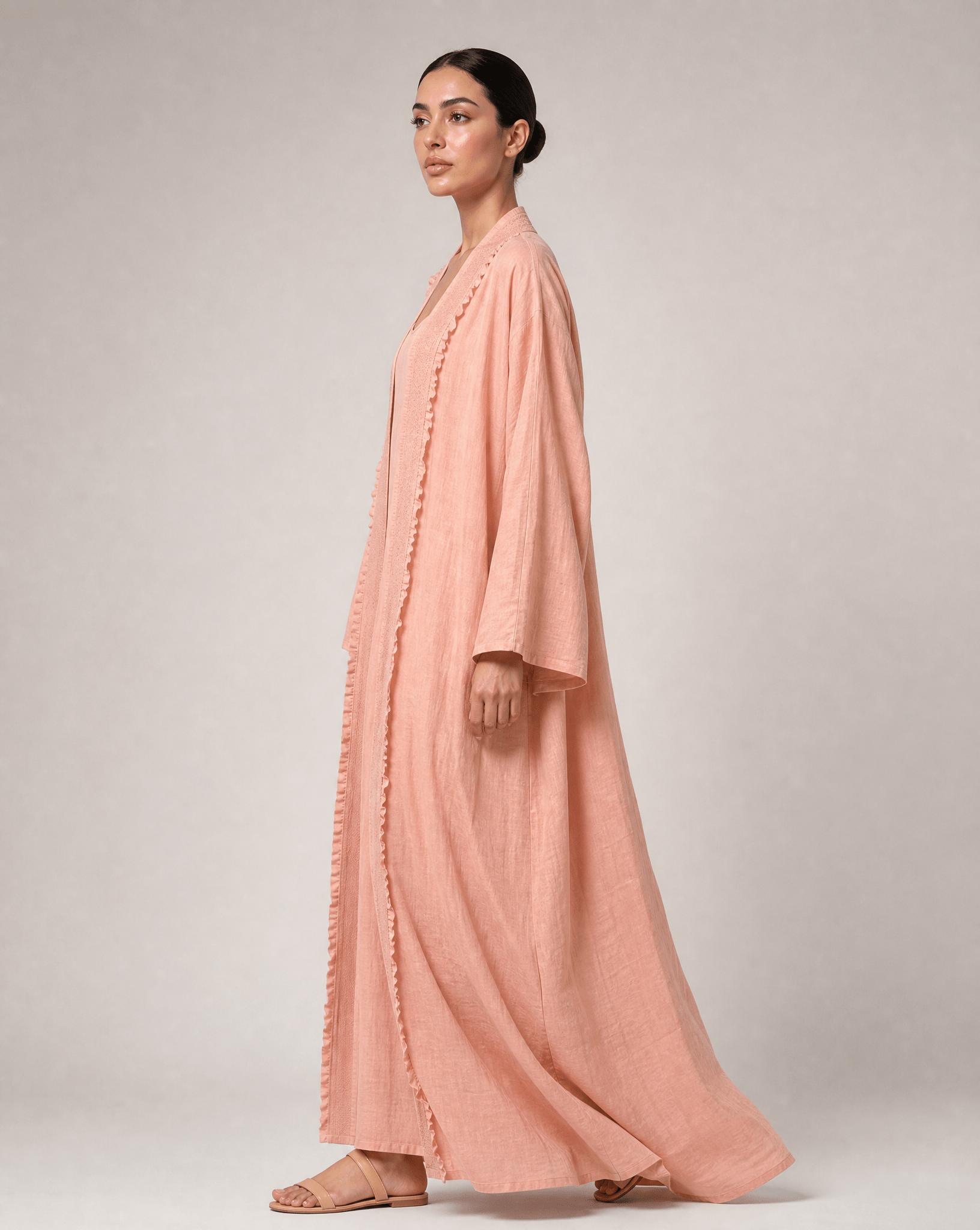 STYLE-10 (KF-105) ABAYA - LAYERS - TLS - MIRA Y MANO