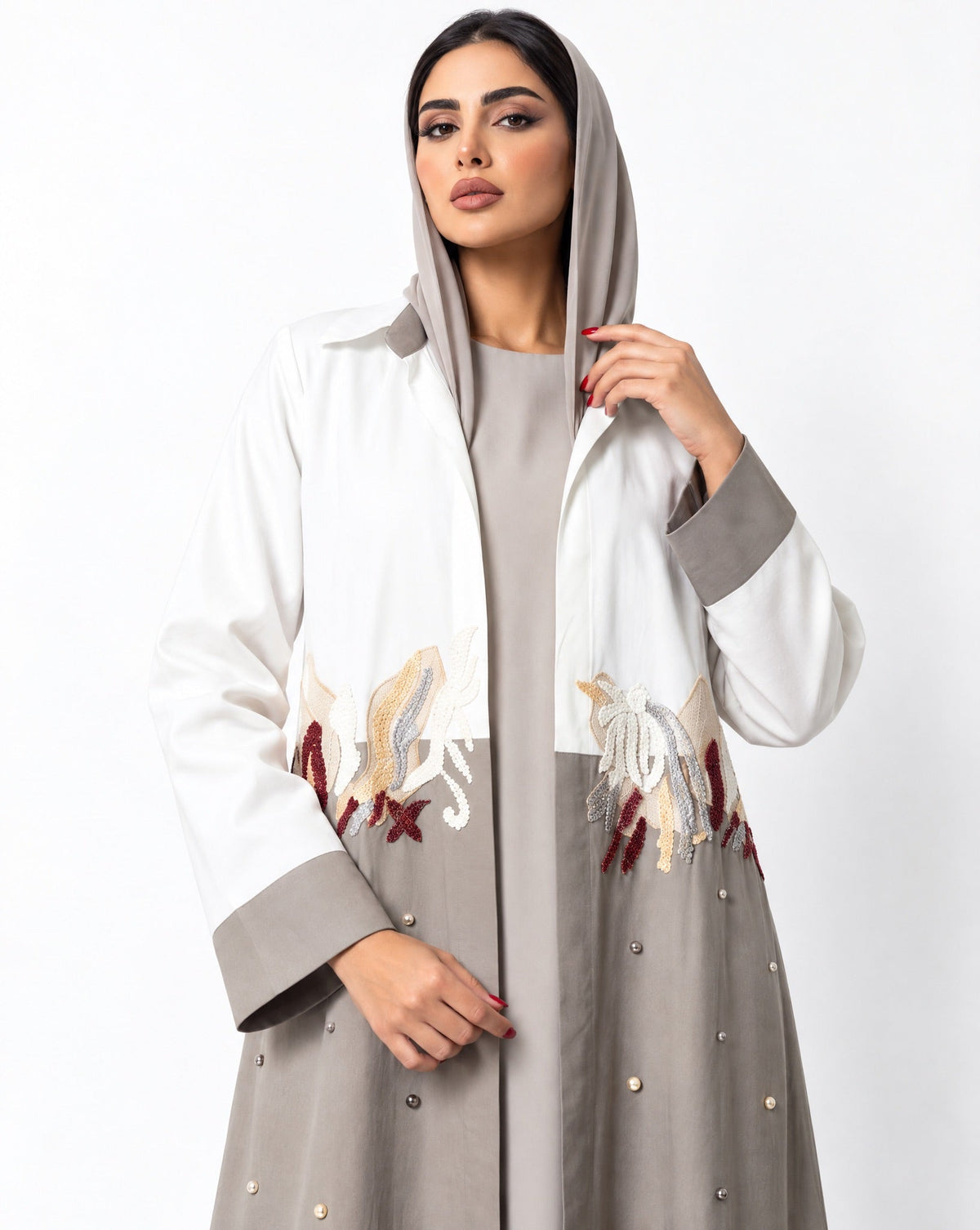 The Shirt – Light Gray Abaya - LUMAN ABAYAS - MIRA Y MANO