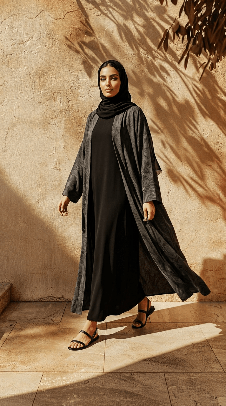 RAYA - BLK ABAYA - LUNA LINE - MIRA Y MANO