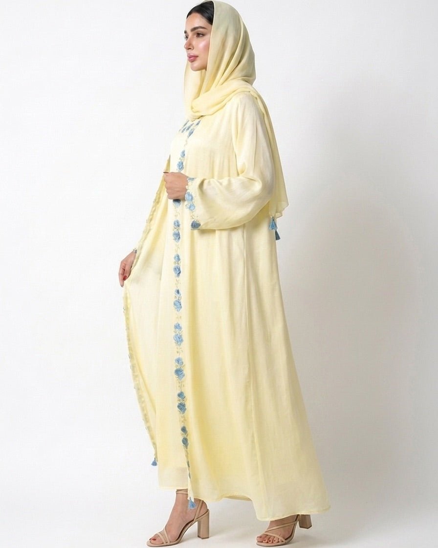 AYA YELLOW ABAYA SET - MAISON ARABELLE - MIRA Y MANO