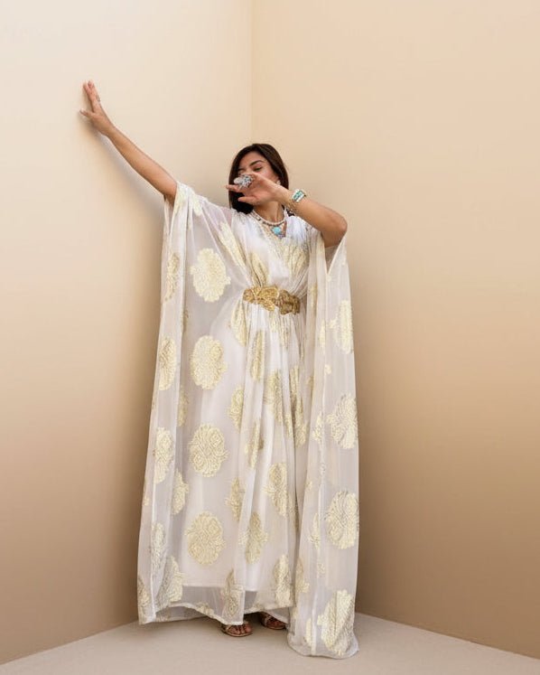 CELINE WHITE KAFTAN - MAISON ARABELLE - MIRA Y MANO