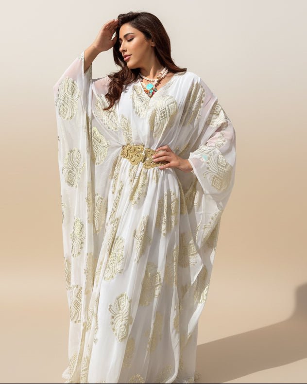 CELINE WHITE KAFTAN - MAISON ARABELLE - MIRA Y MANO