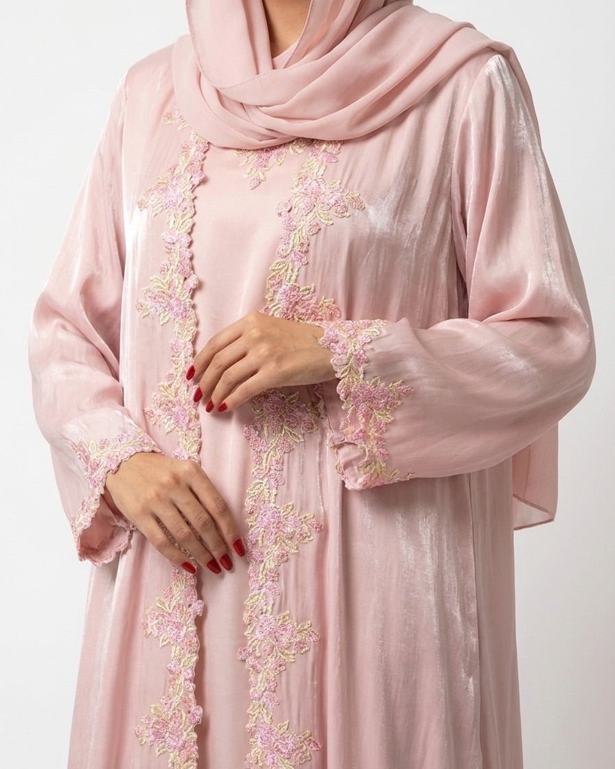 LARA PINK ABAYA SET - MAISON ARABELLE - MIRA Y MANO