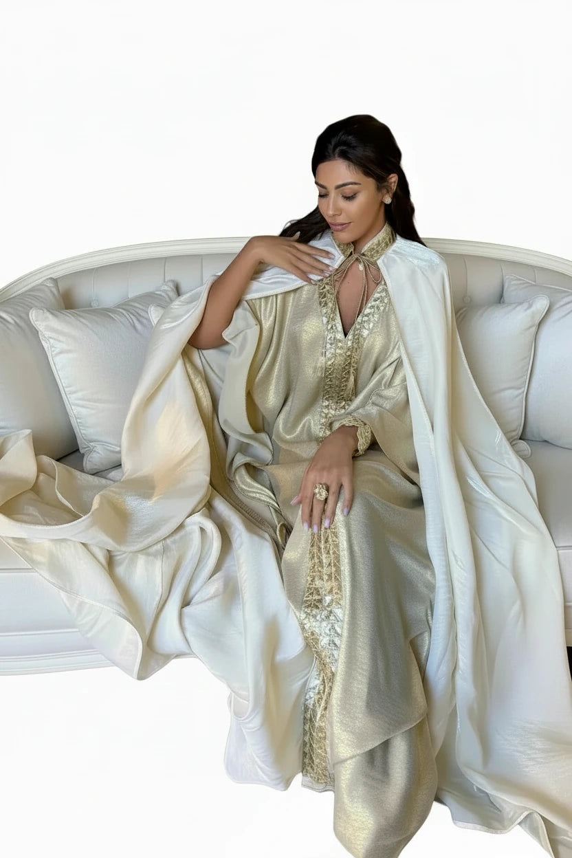MALAKI IVORY KAFTAN - MAISON ARABELLE - MIRA Y MANO