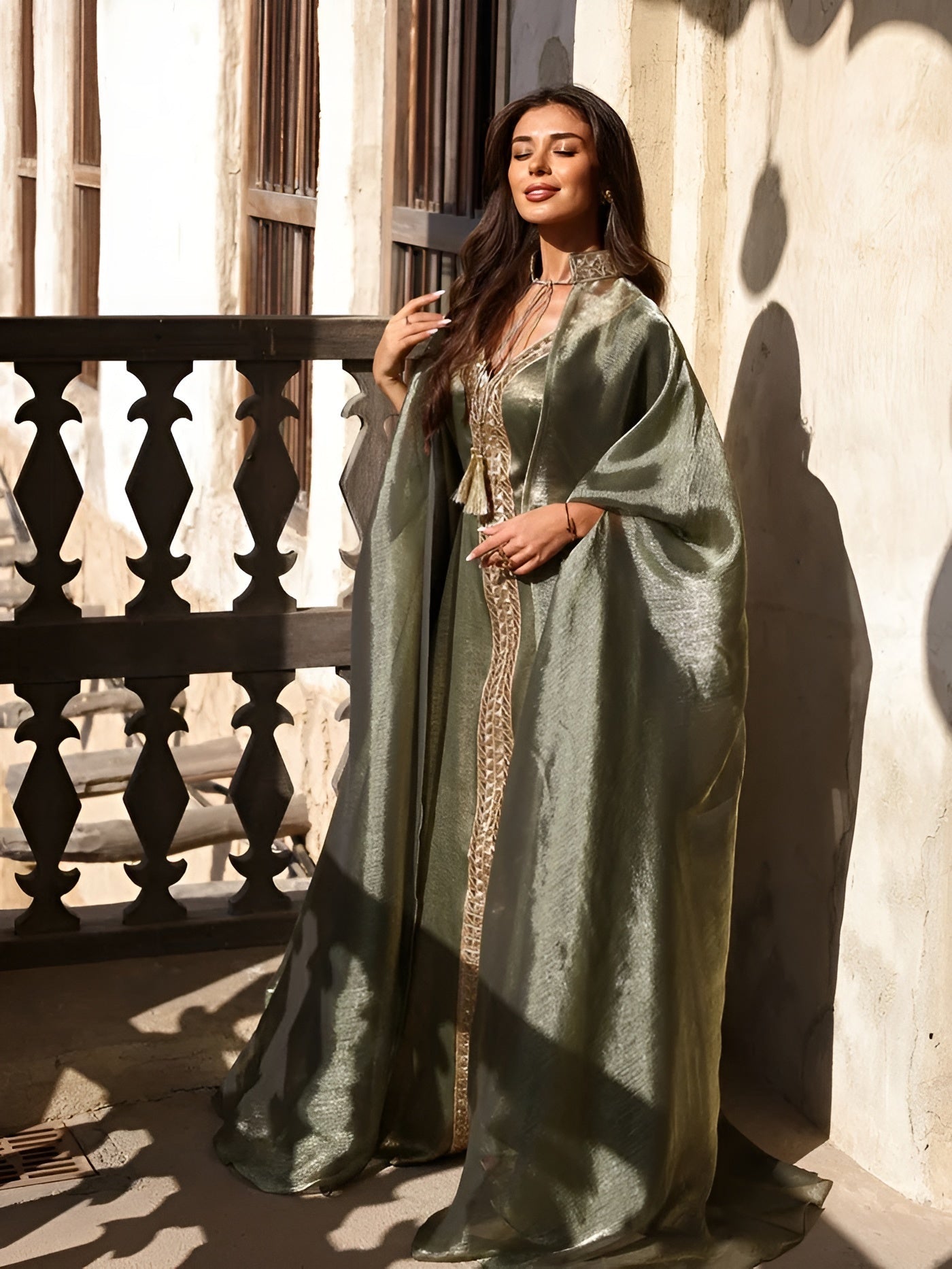 MALAKI OLIVE ABAYA SET - MAISON ARABELLE - MIRA Y MANO