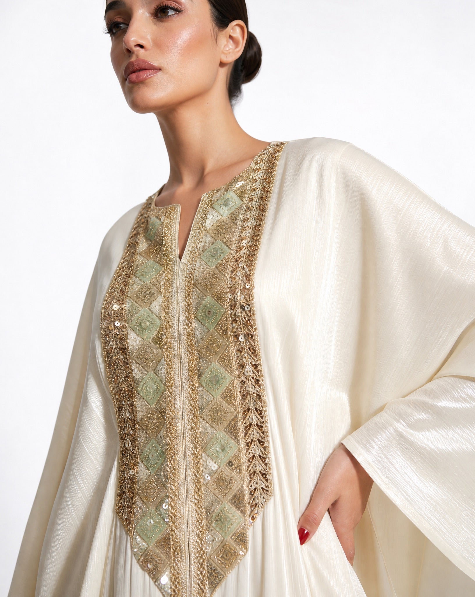RAHMA OFFWHITE KAFTAN - MAISON ARABELLE - MIRA Y MANO