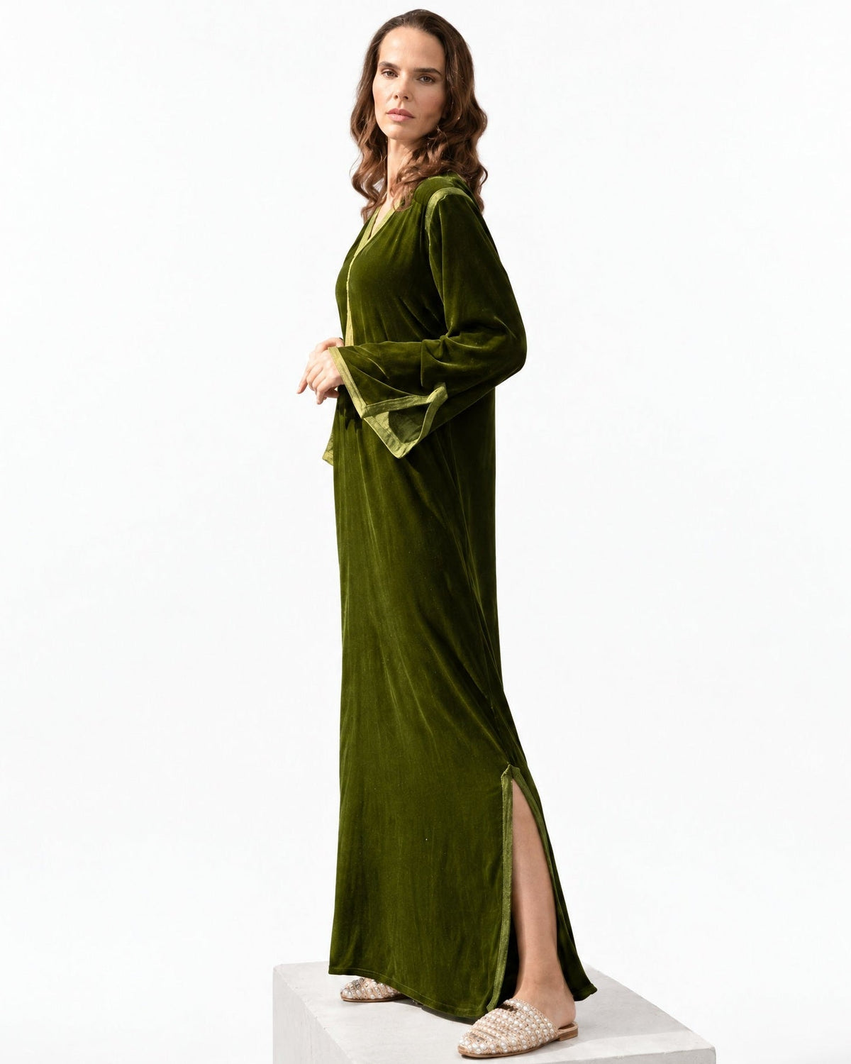 SANAA OLIVE KAFTAN - MAISON ARABELLE - MIRA Y MANO