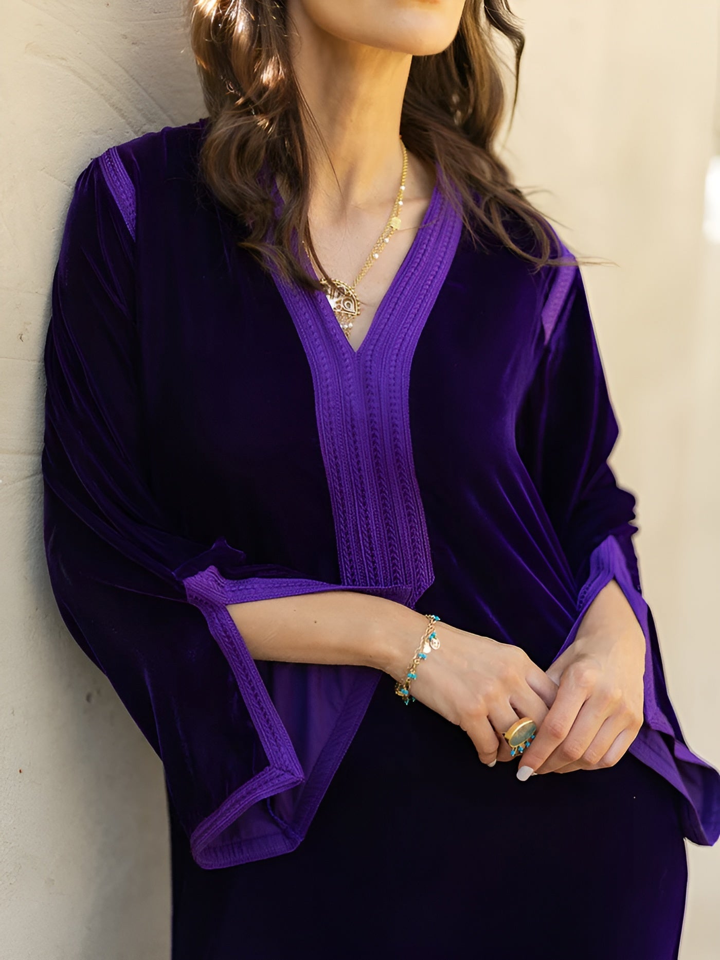 SANAA PURPLE KAFTAN - MAISON ARABELLE - MIRA Y MANO