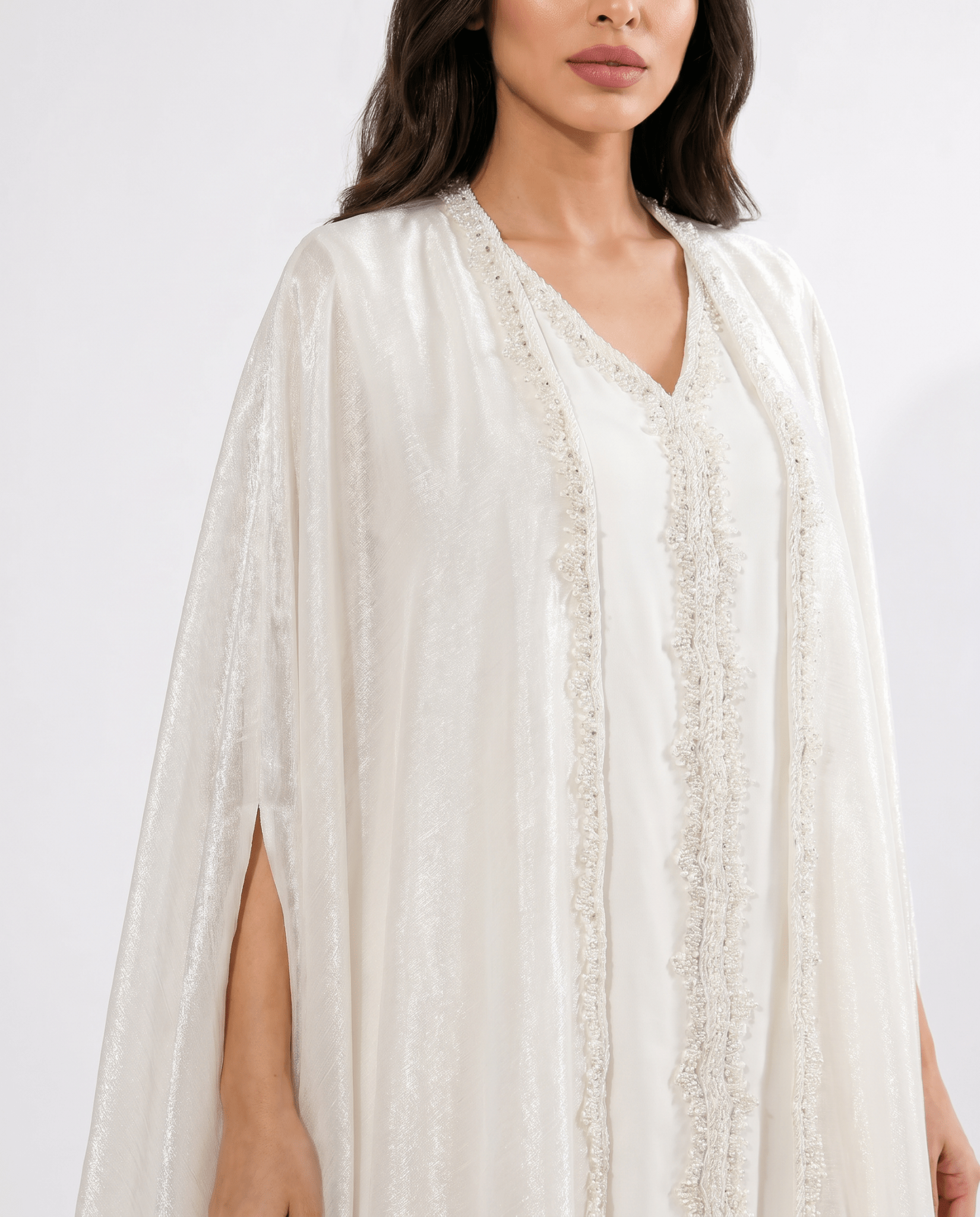 TALIA WHITE ABAYA SET - MAISON ARABELLE - MIRA Y MANO