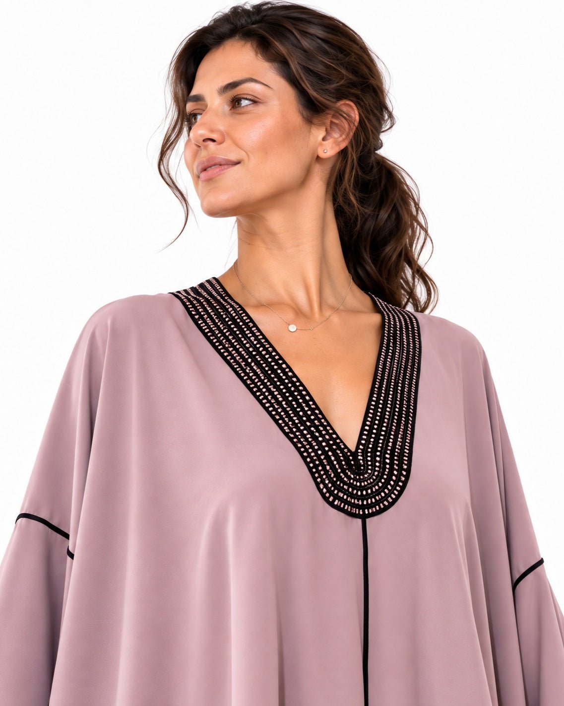Naima Salmon Kaftan - MAISON MAJ - MIRA Y MANO