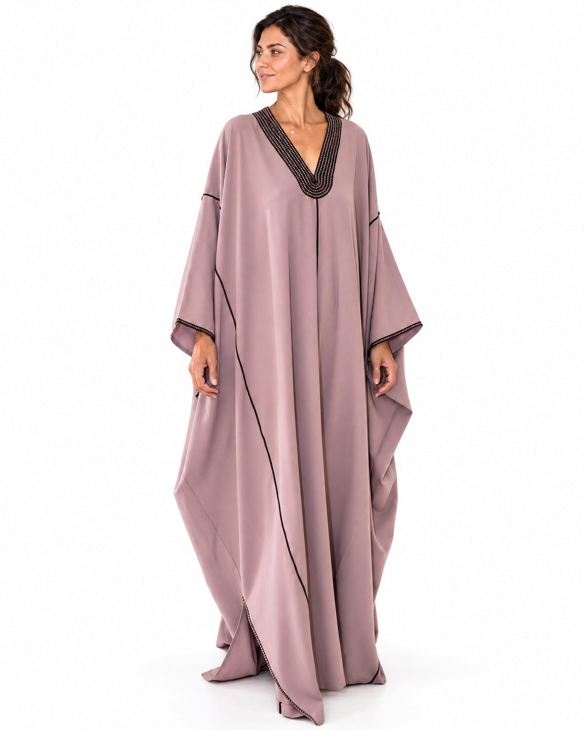 Naima Salmon Kaftan - MAISON MAJ - MIRA Y MANO