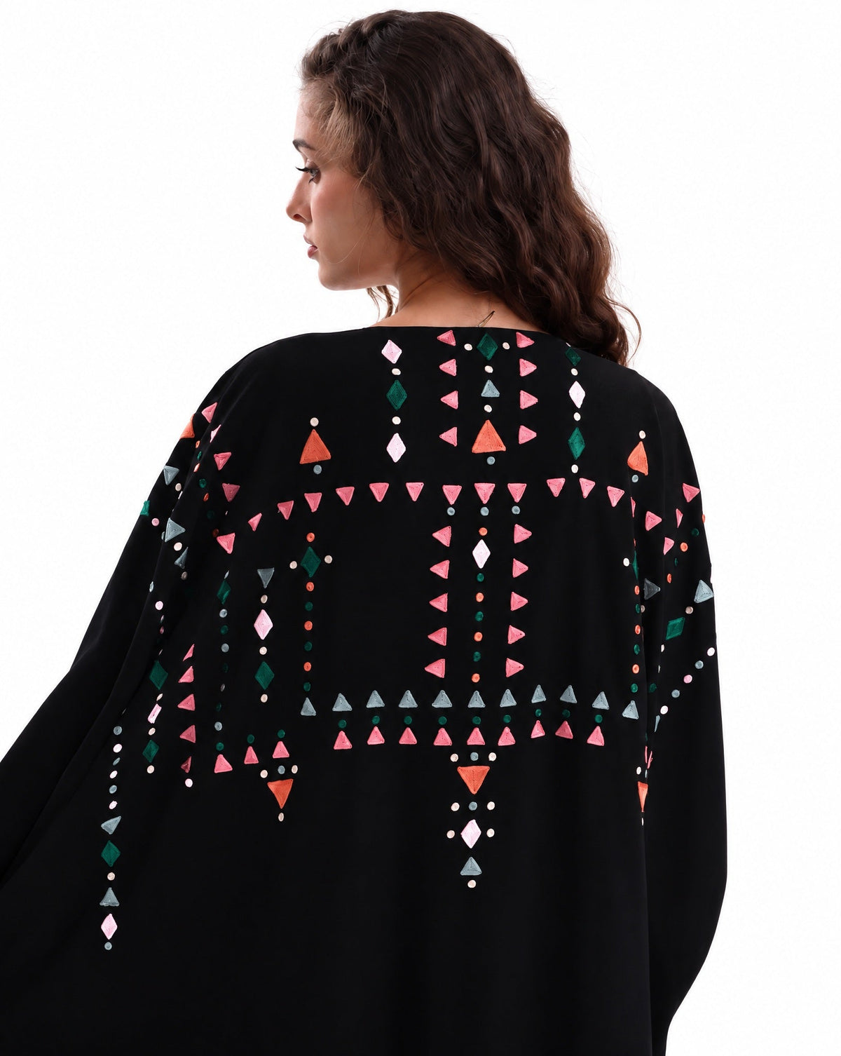 F26 A B6 - Black Crepe Abaya - MAISOON - MIRA Y MANO