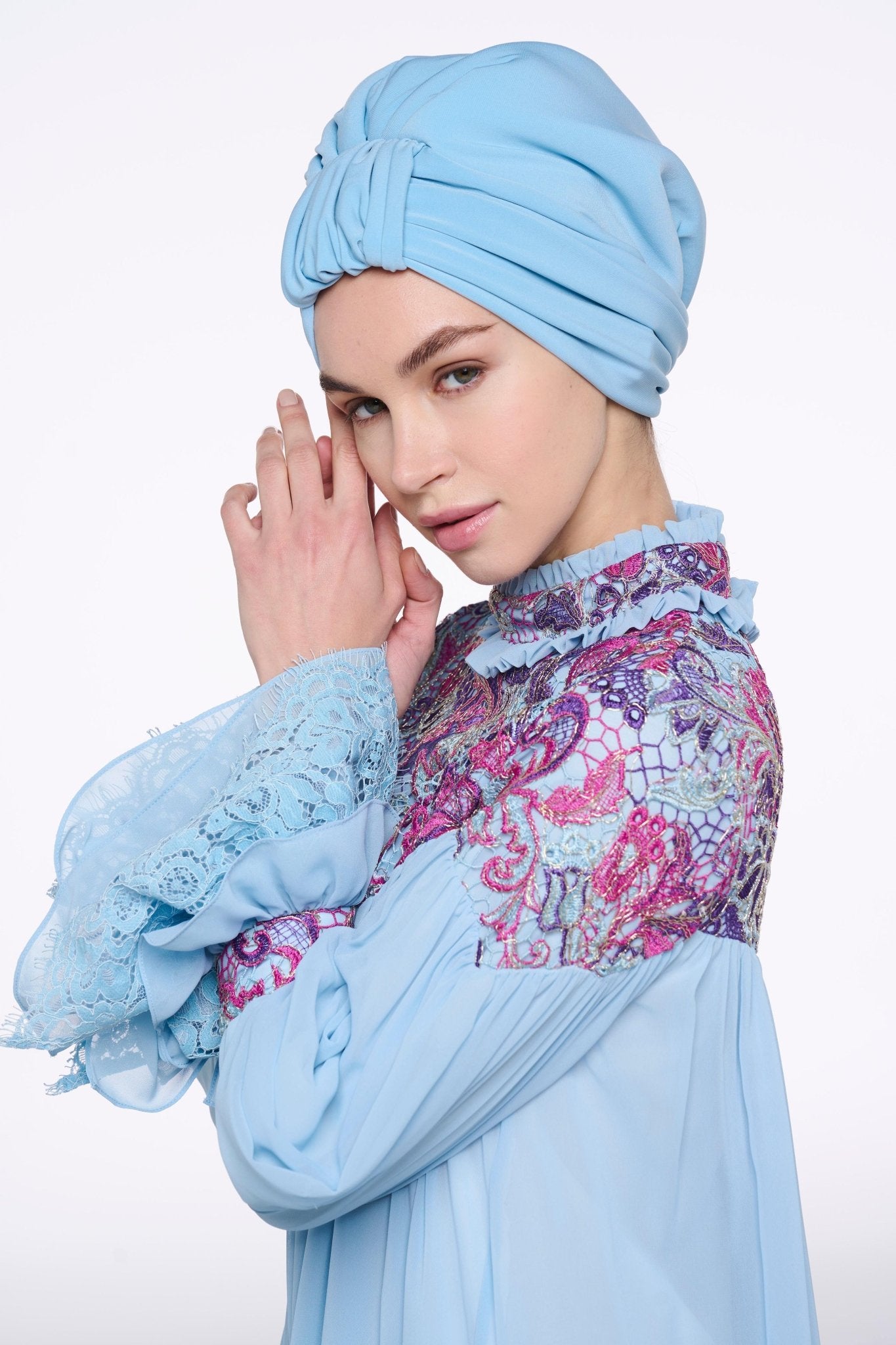 MH03 - 0017 - BL TURBAN HAT - MIHA - MIRA Y MANO