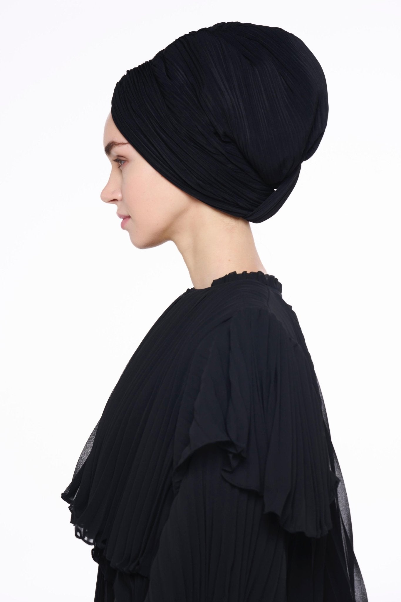 MH03 - 0018 - BK TURBAN HAT - MIHA - MIRA Y MANO