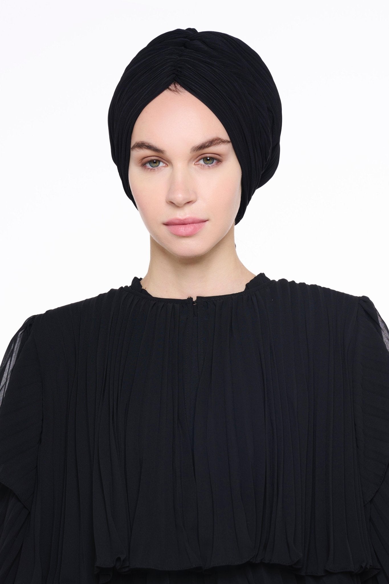 MH03 - 0018 - BK TURBAN HAT - MIHA - MIRA Y MANO