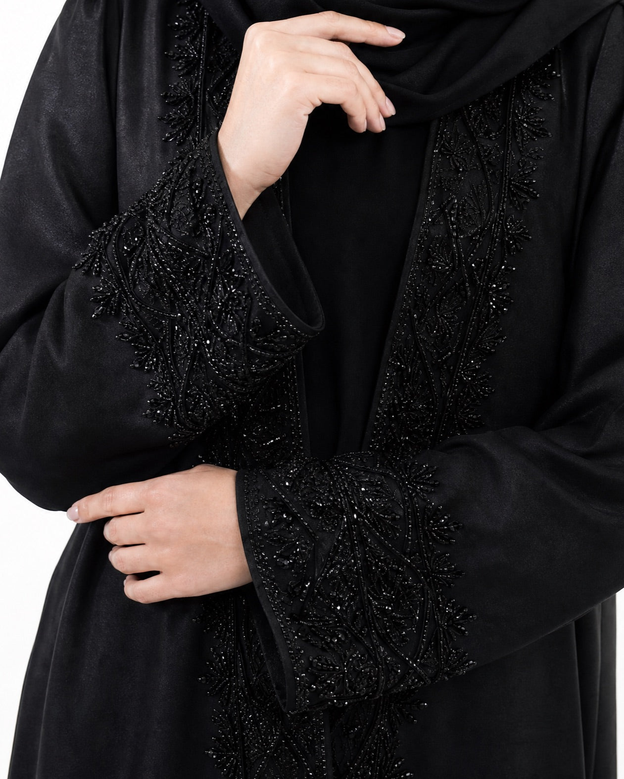 MISK 128 - Black Linen Abaya - MISK - MIRA Y MANO