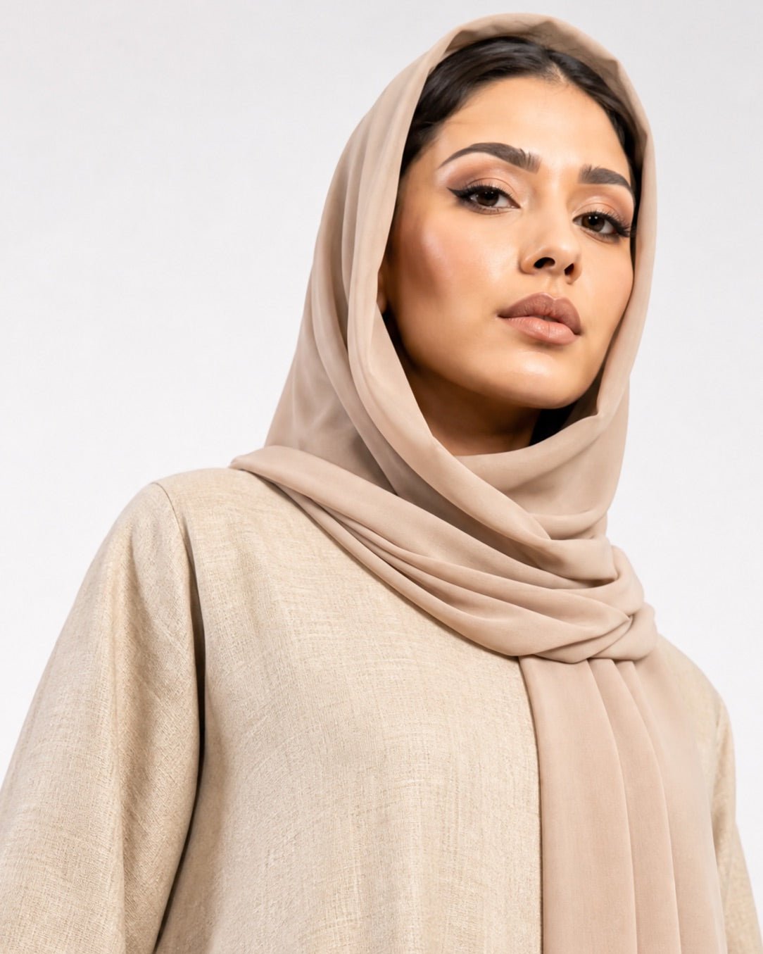 MISK 129 - Beige Linen Abaya - MISK - MIRA Y MANO