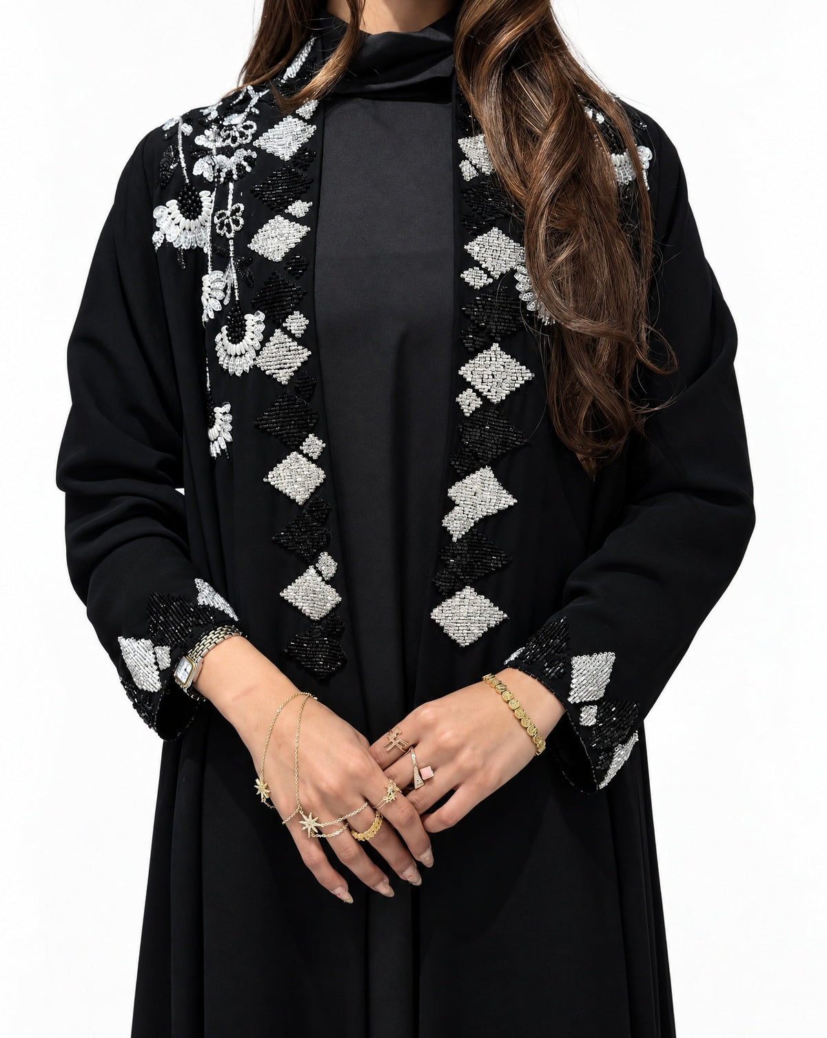MISK137 - Black Crepe Abaya - MISK - MIRA Y MANO