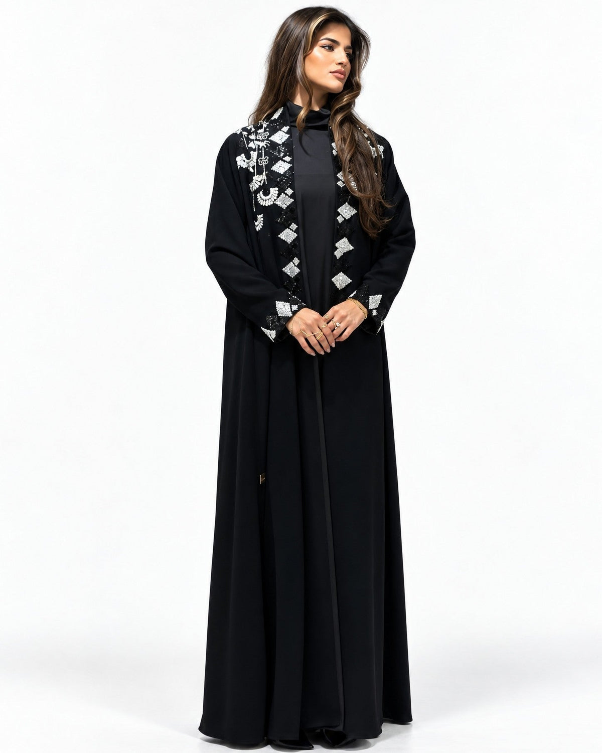 MISK137 - Black Crepe Abaya - MISK - MIRA Y MANO