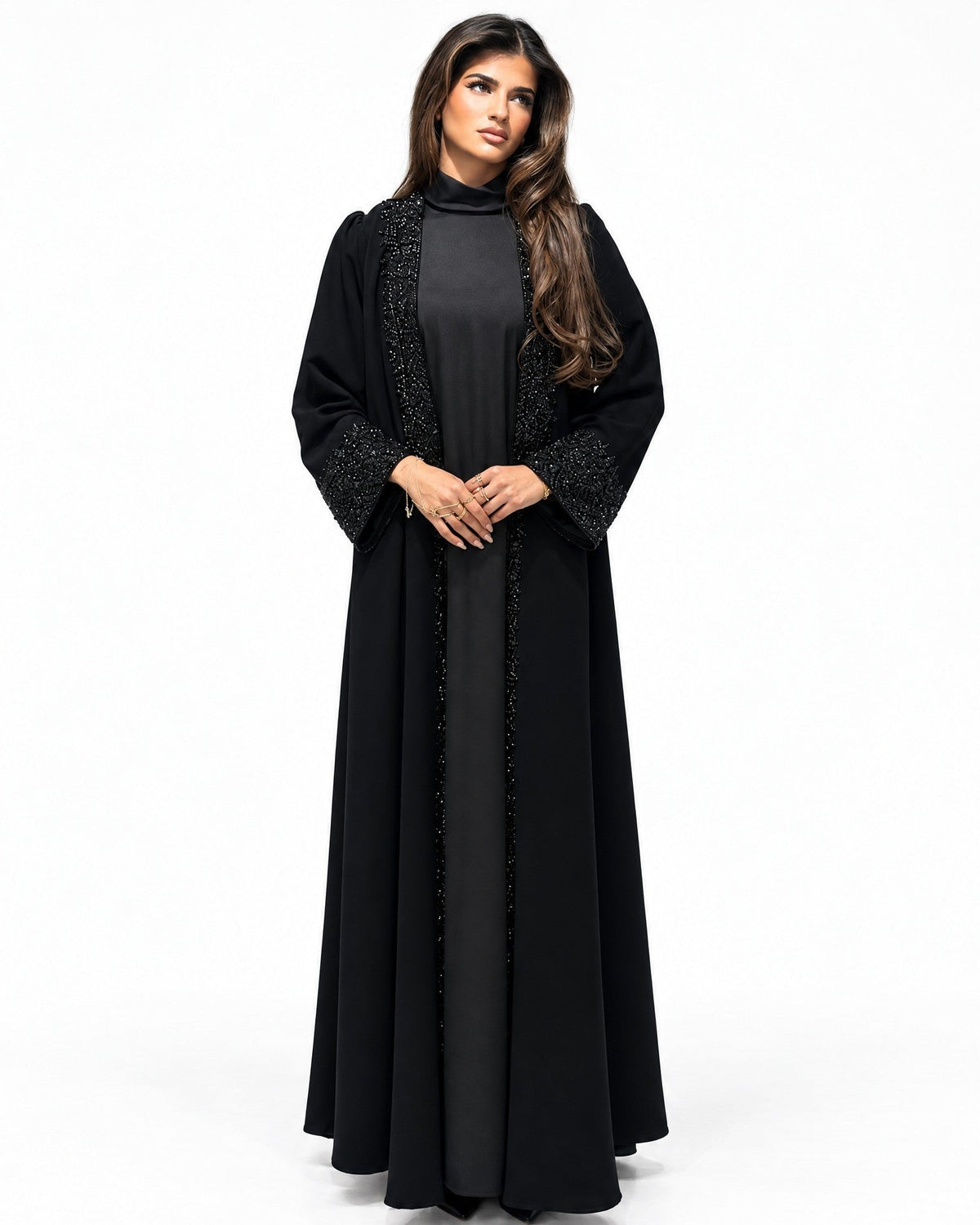 MISK142 - Black Crepe Abaya - MISK - MIRA Y MANO