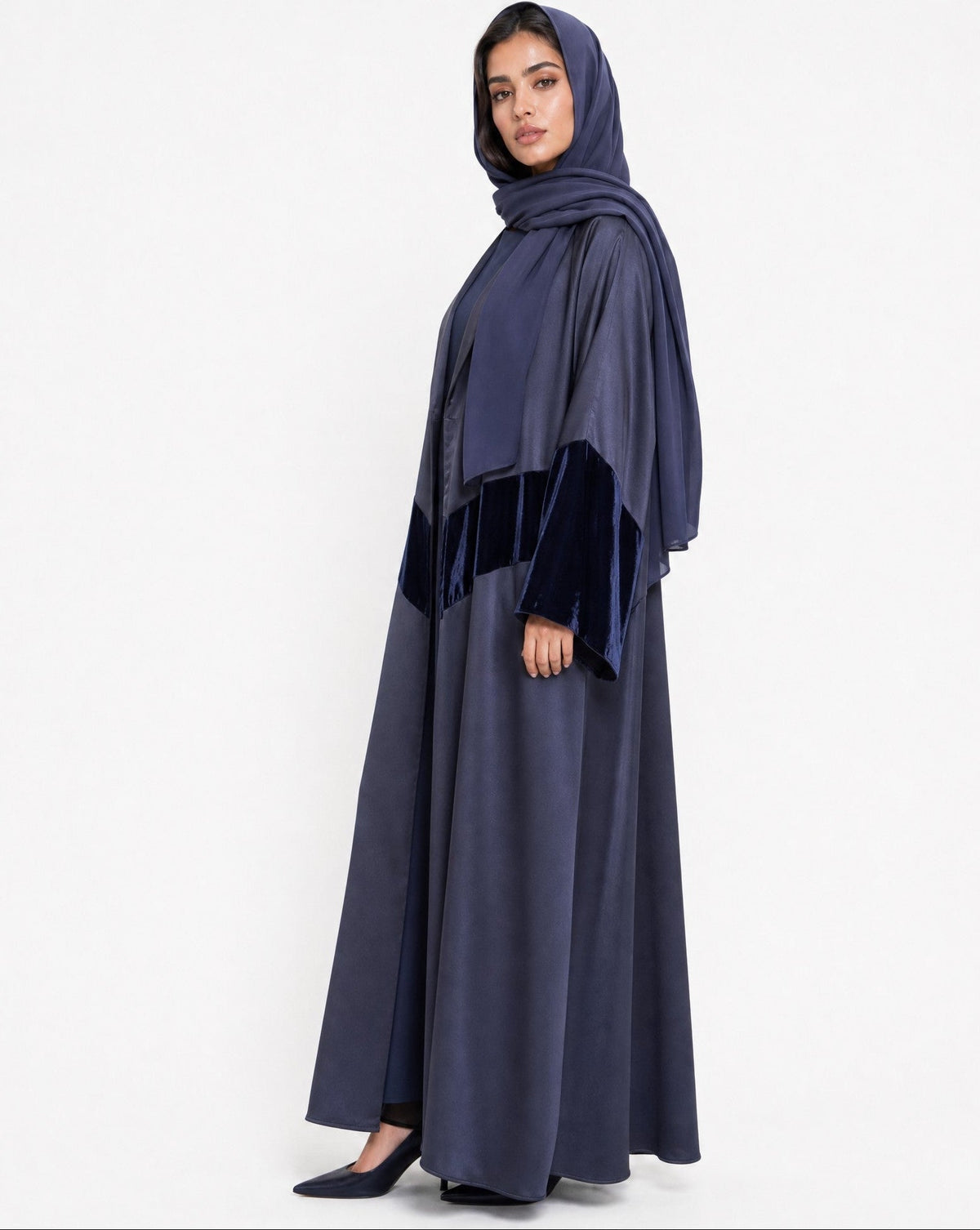 THREE SHD-COAT-BL ABAYA - MODISH - MIRA Y MANO