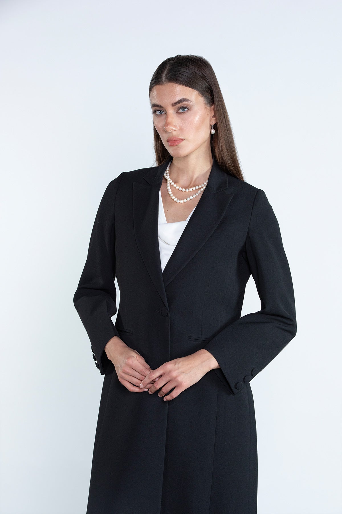 DC2007 - BLK ABAYA SET - MOONLIGHT CONCEPT - MIRA Y MANO