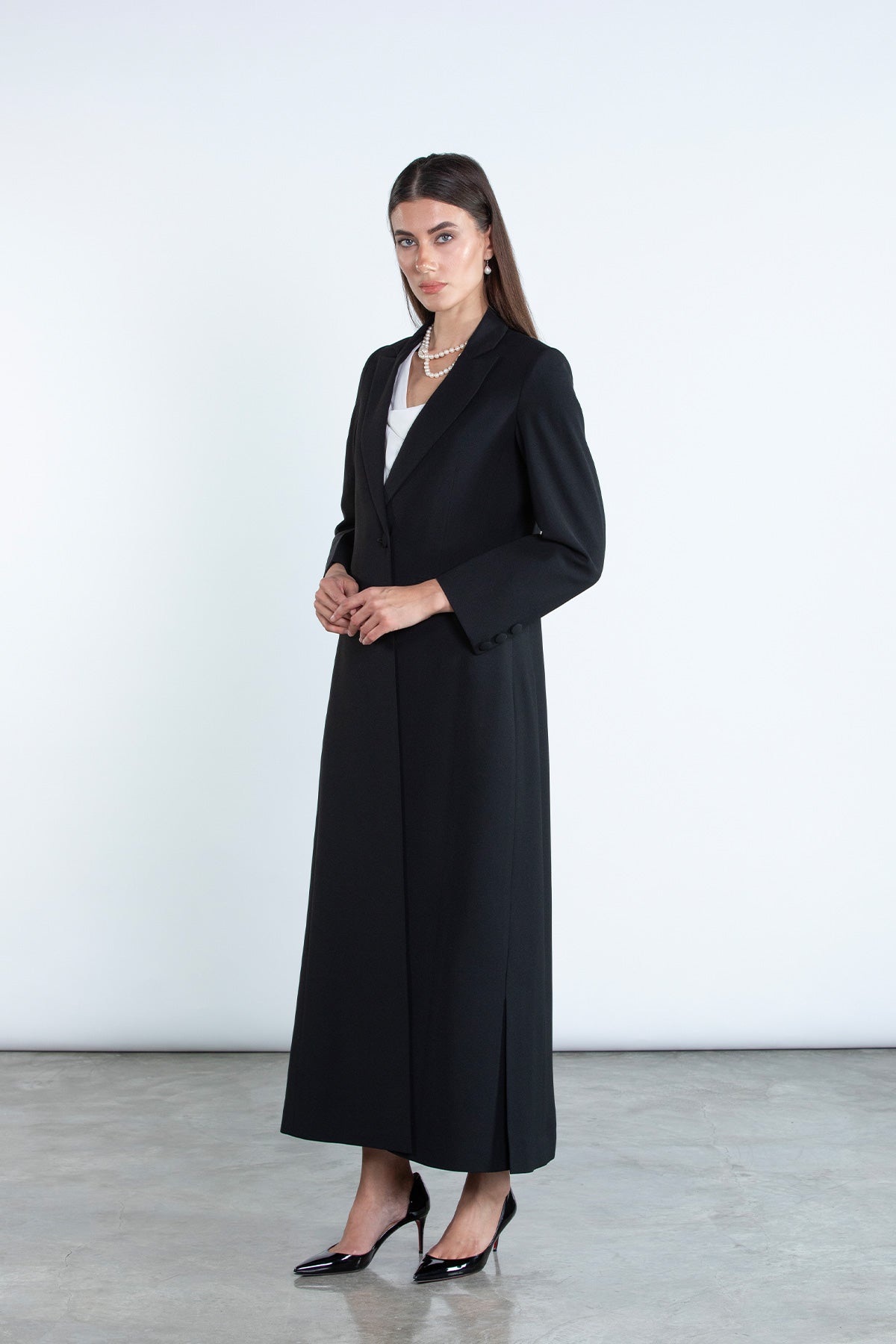 DC2007 - BLK ABAYA SET - MOONLIGHT CONCEPT - MIRA Y MANO