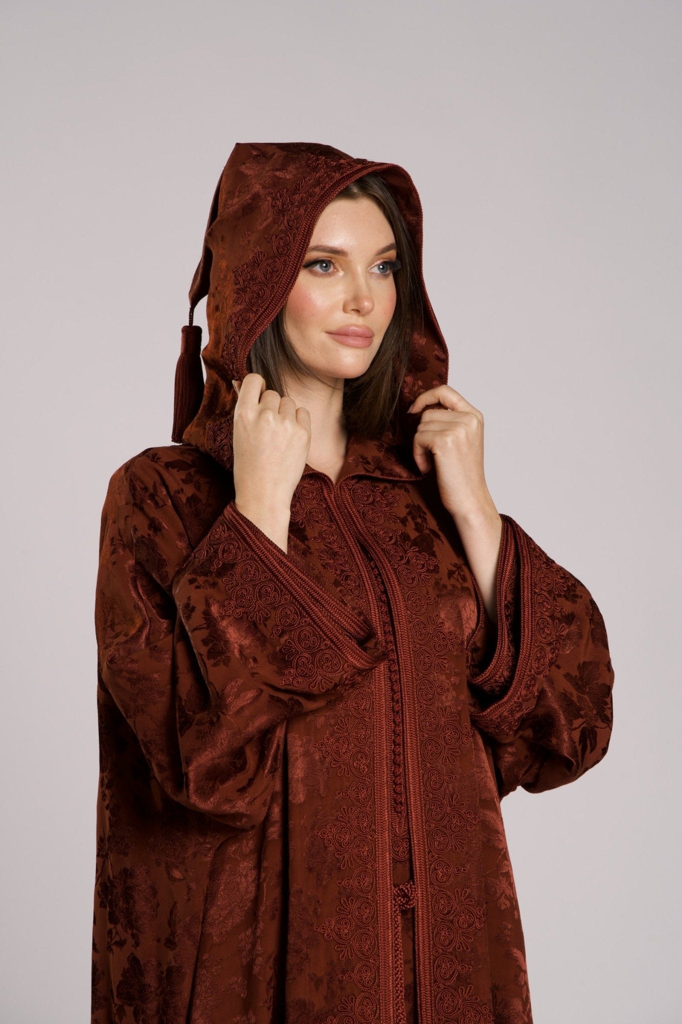 RMDML2502 - BRN ABAYA SET - MOONLIGHT CONCEPT - MIRA Y MANO