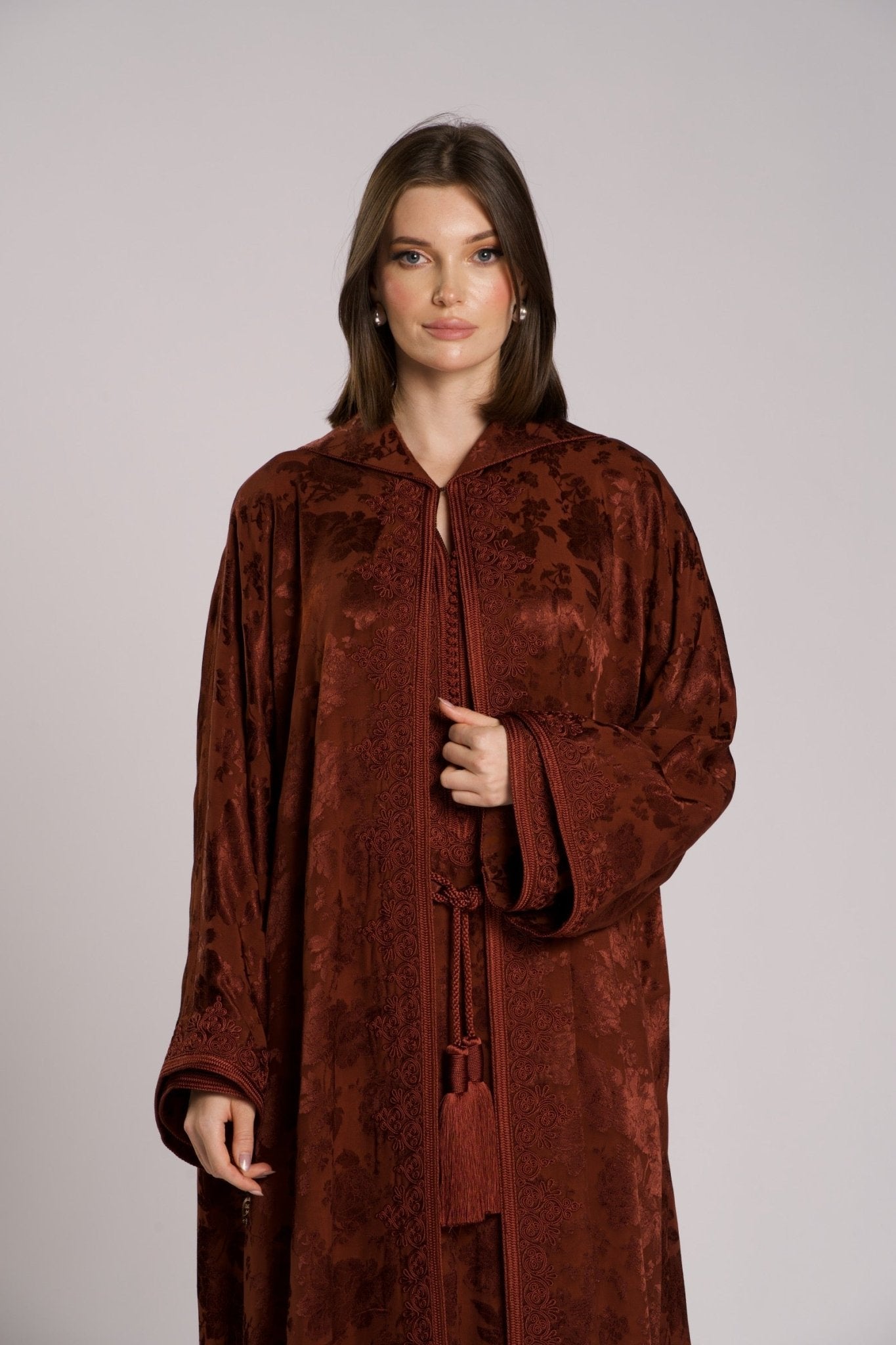 RMDML2502 - BRN ABAYA SET - MOONLIGHT CONCEPT - MIRA Y MANO