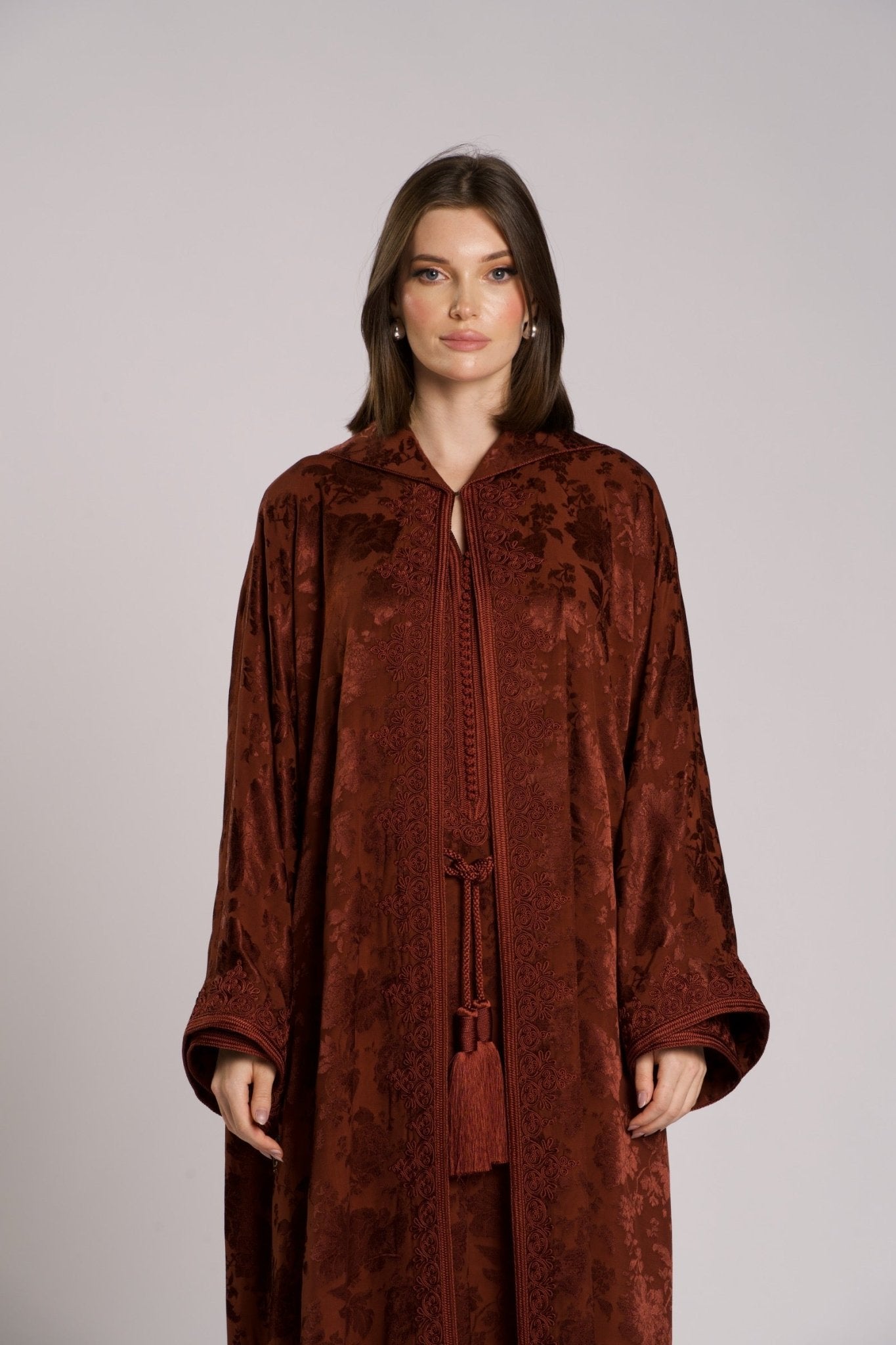 RMDML2502 - BRN ABAYA SET - MOONLIGHT CONCEPT - MIRA Y MANO