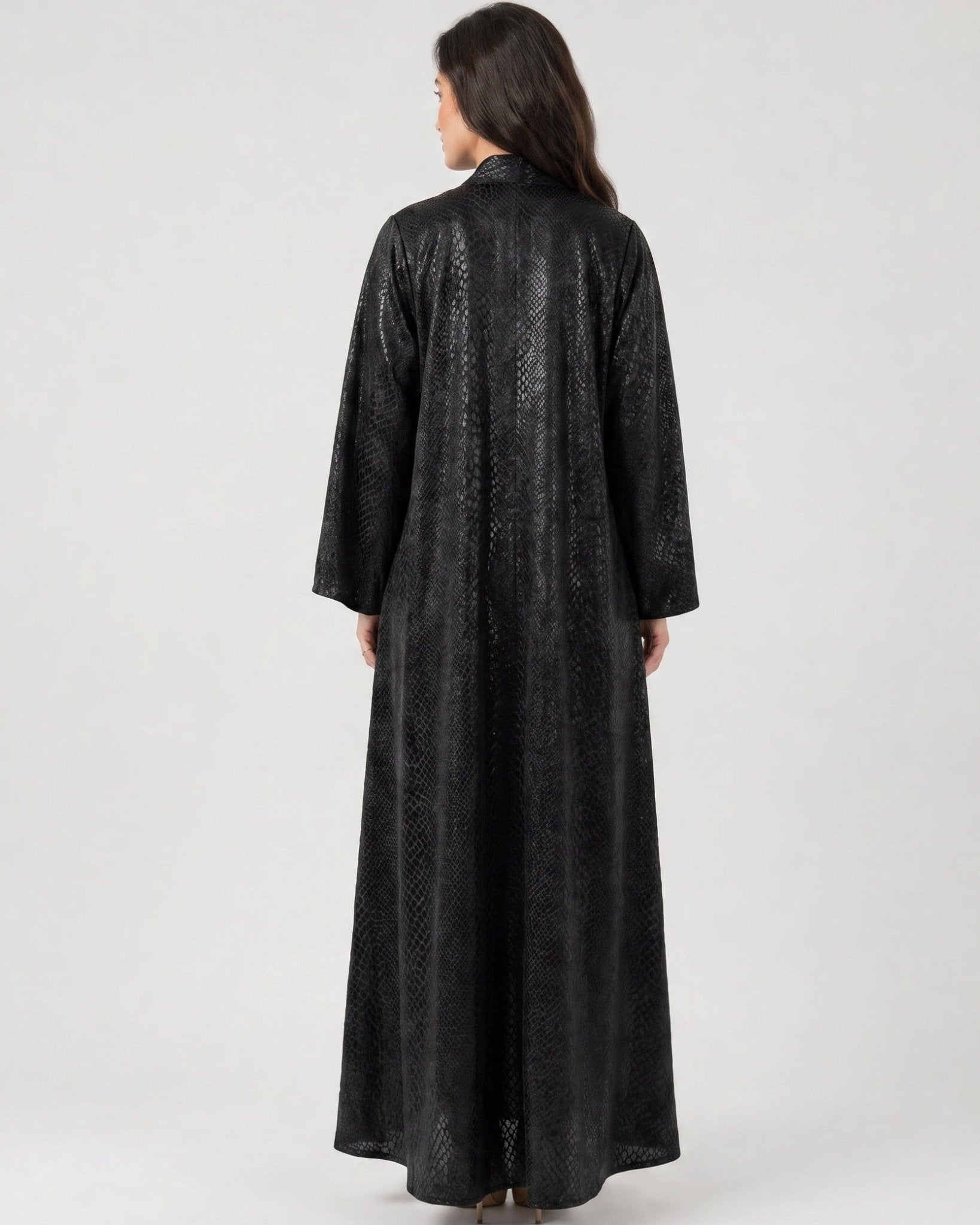 SNAKE SKIN BLACK ABAYA - MOONLIGHT CONCEPT - MIRA Y MANO