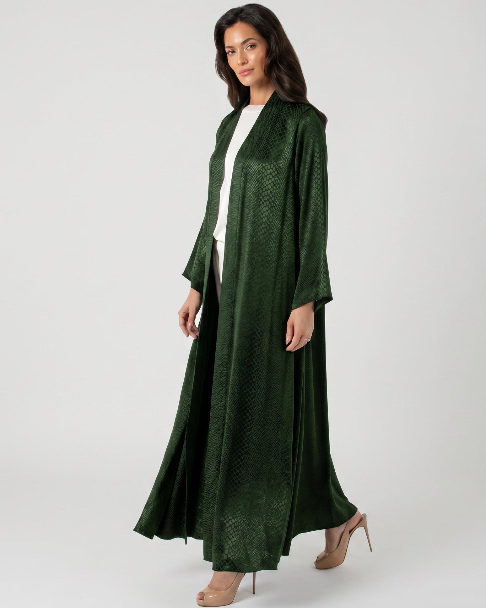 SNAKE SKIN GREEN ABAYA - MOONLIGHT CONCEPT - MIRA Y MANO