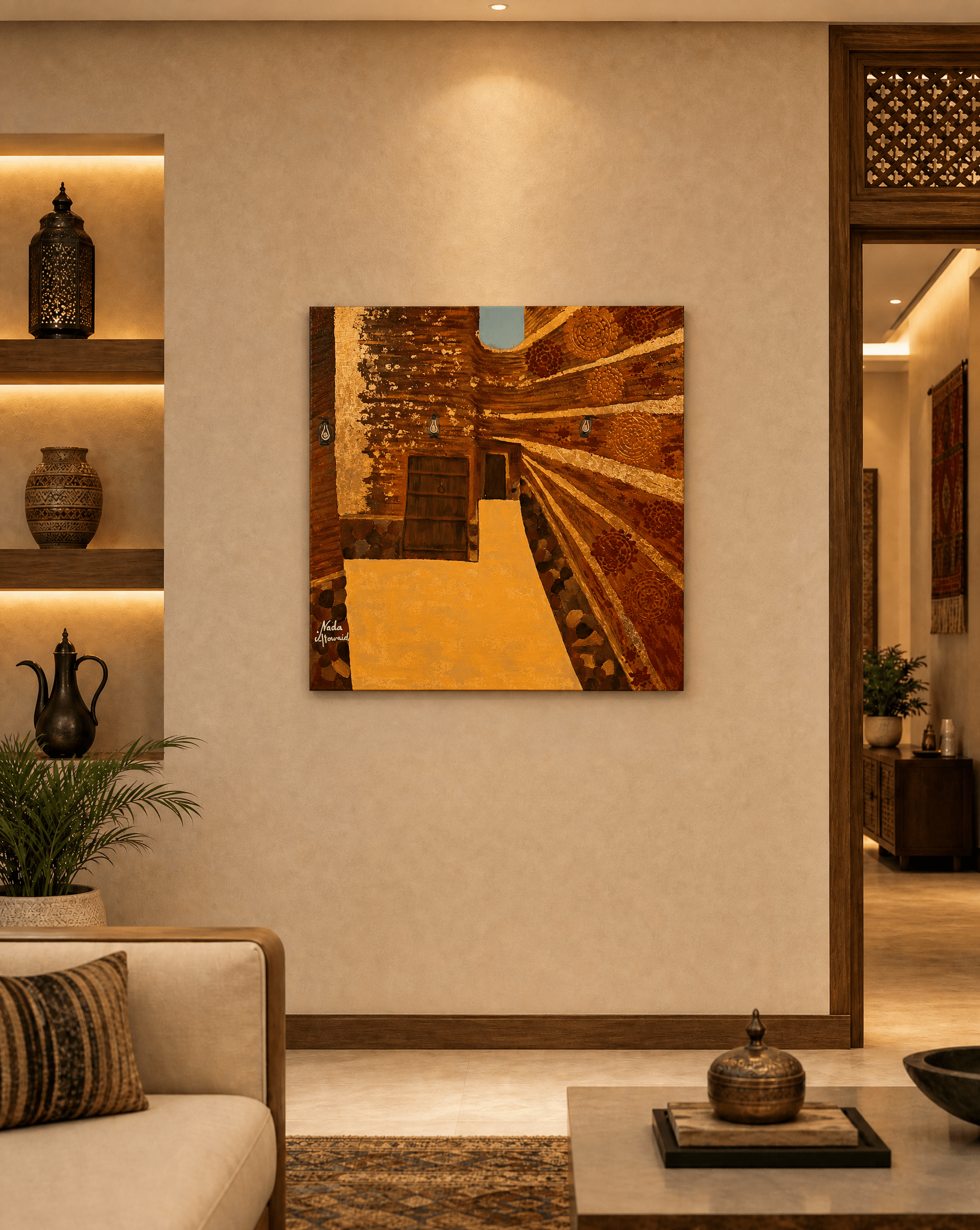 WITHIN TURAIF WALLS PAINTING - NADA ALOWAID - MIRA Y MANO
