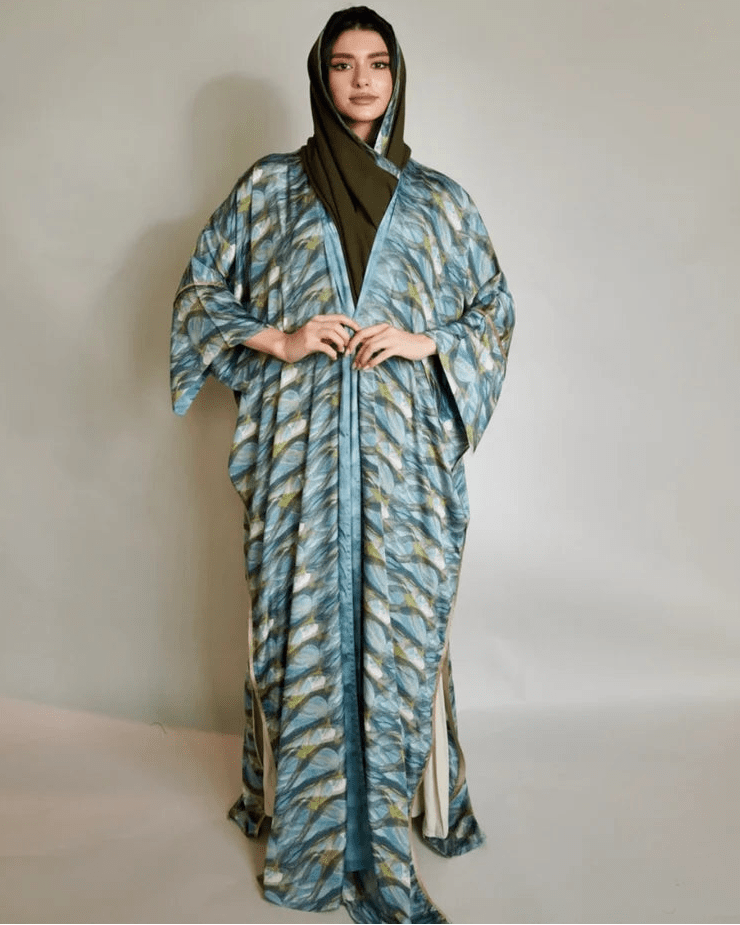 AQUA GREEN ABAYA - NAKHLAH - MIRA Y MANO