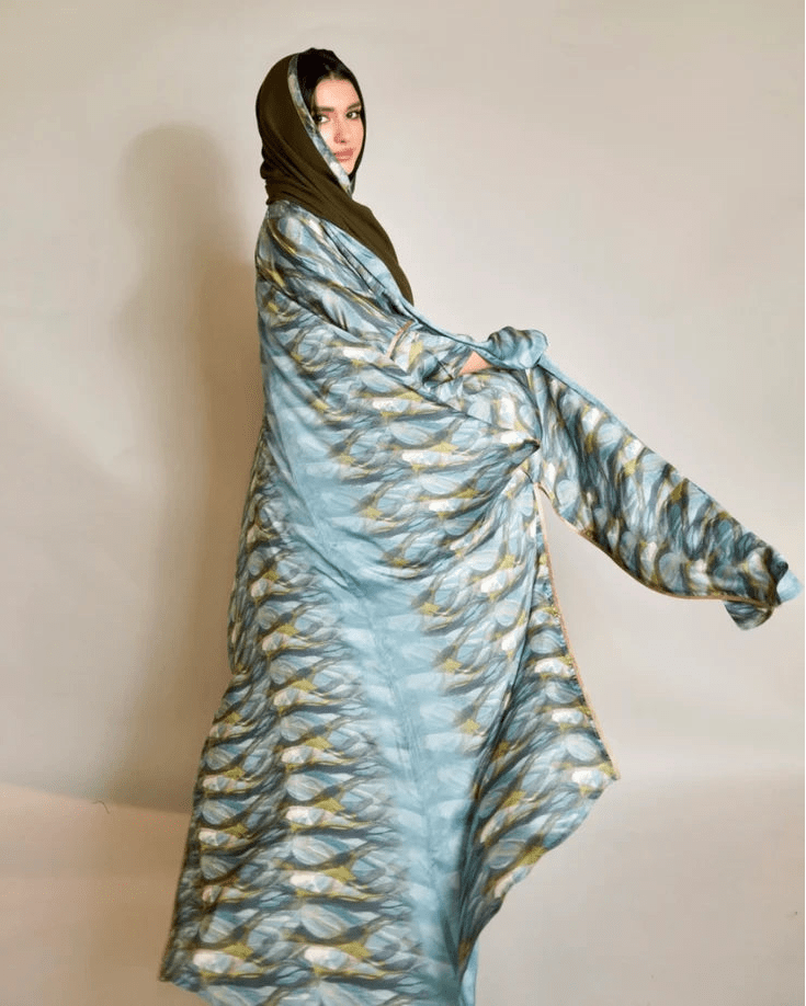 AQUA GREEN ABAYA - NAKHLAH - MIRA Y MANO