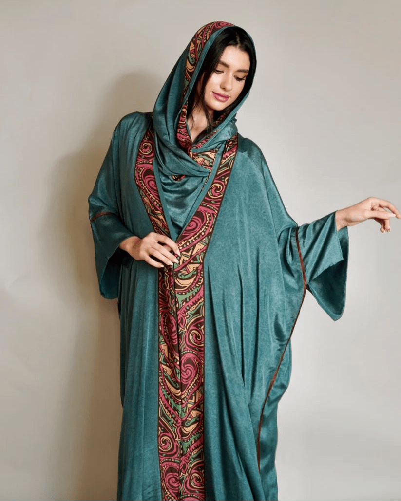 OCEAN GREEN ABAYA - NAKHLAH - MIRA Y MANO