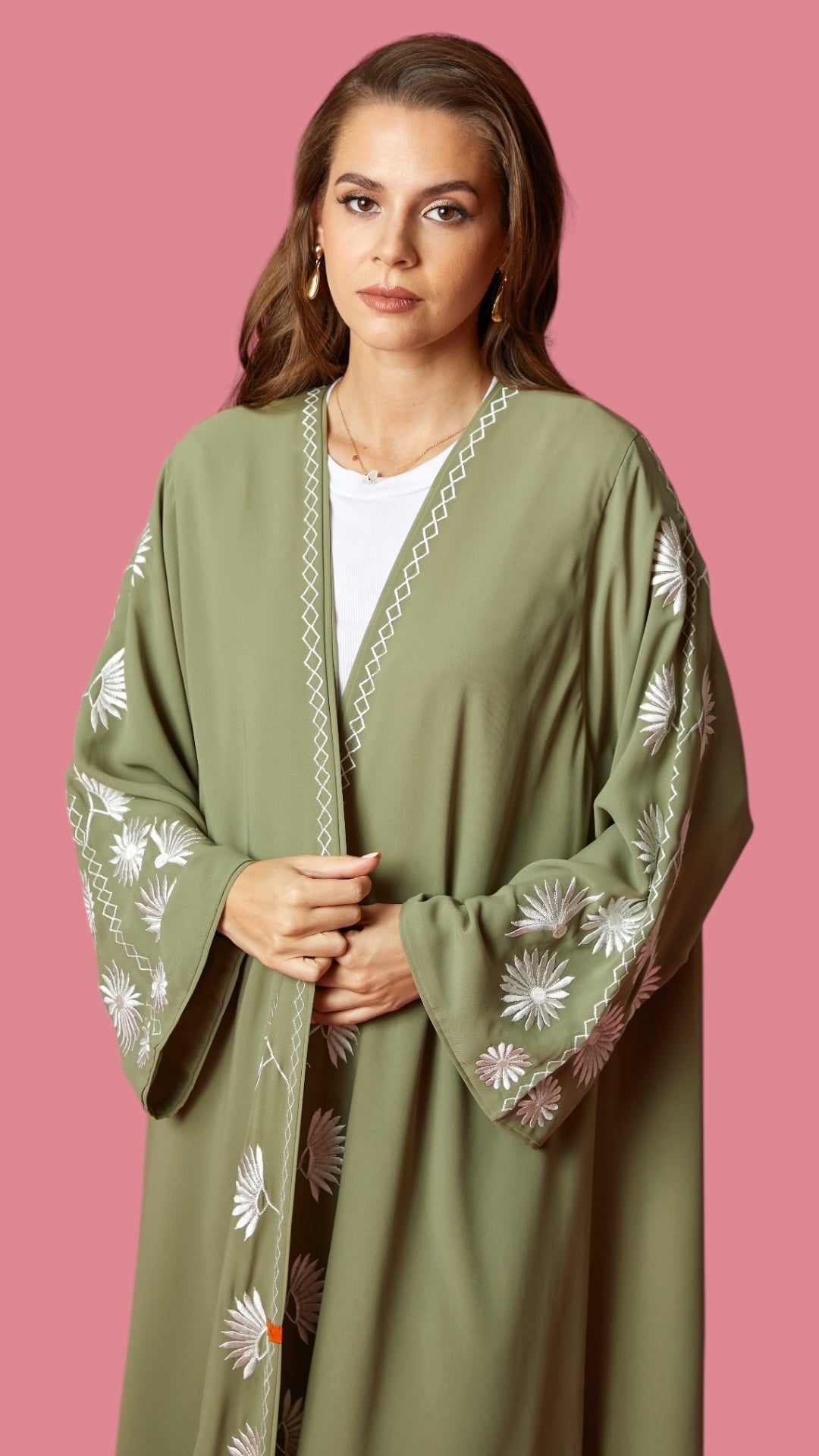 NM 413 OLIVE ABAYA - NM BOUTIQUE - MIRA Y MANO