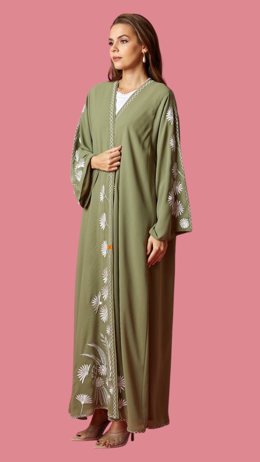 NM 413 OLIVE ABAYA - NM BOUTIQUE - MIRA Y MANO