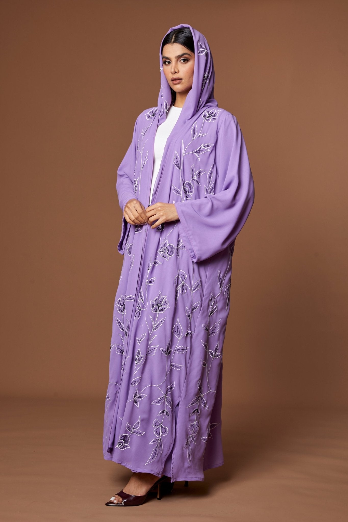NM 618 PURPLE ABAYA - NM BOUTIQUE - MIRA Y MANO