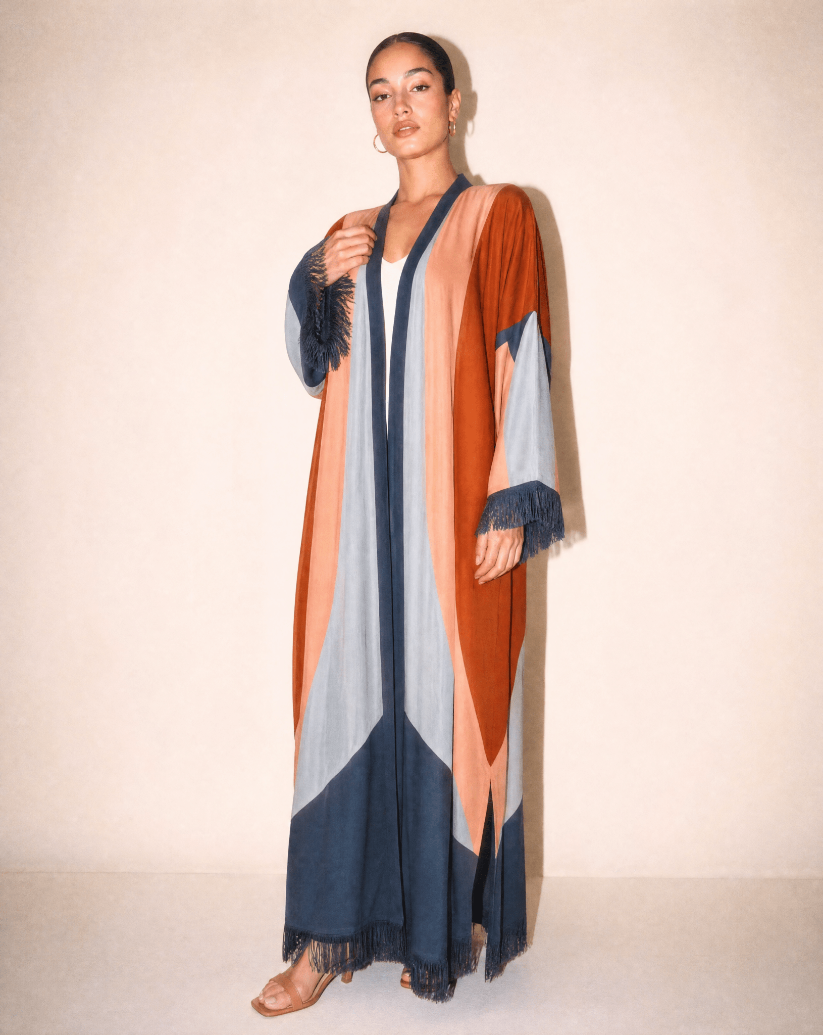 SARAB BLUE - Printed Viscose Kimono - NOUF FETAIHI - MIRA Y MANO