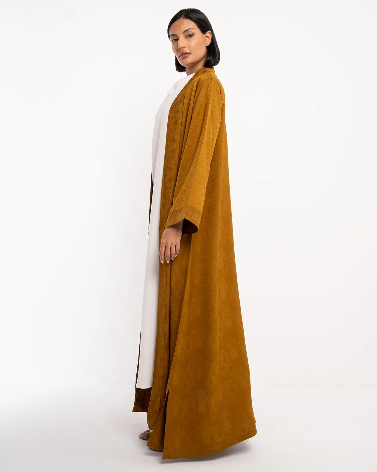 Brass – Goldenrod Crepe Abaya – Product image 3