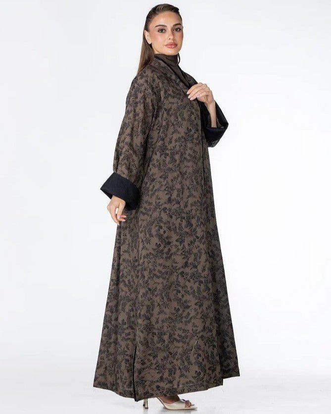Confetti – Brown Cotton Abaya - ORANGE BLOSSOM - MIRA Y MANO