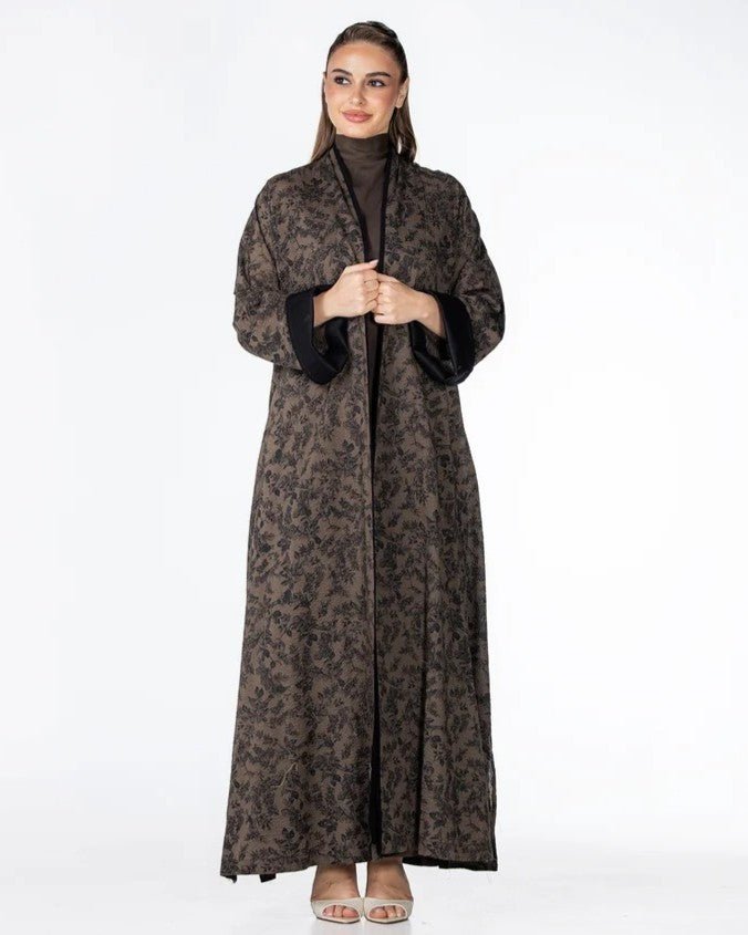 Confetti – Brown Cotton Abaya - ORANGE BLOSSOM - MIRA Y MANO
