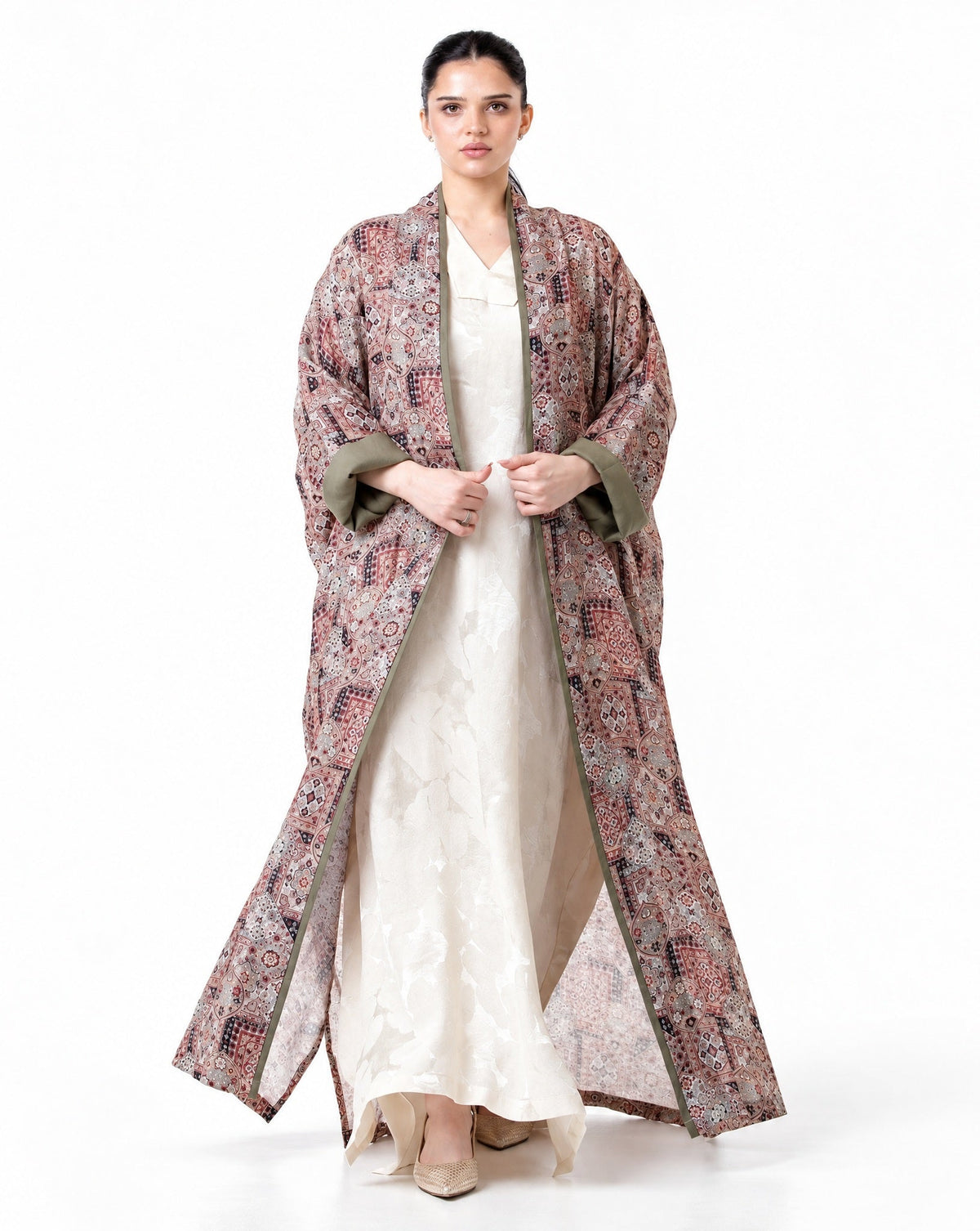MELODY 3.0 – Maroon Linen Abaya - ORANGE BLOSSOM - MIRA Y MANO