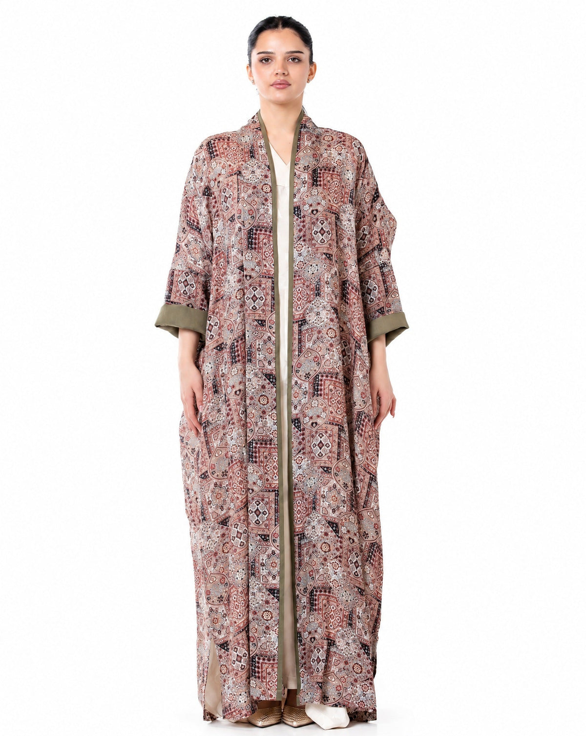 MELODY 3.0 – Maroon Linen Abaya - ORANGE BLOSSOM - MIRA Y MANO