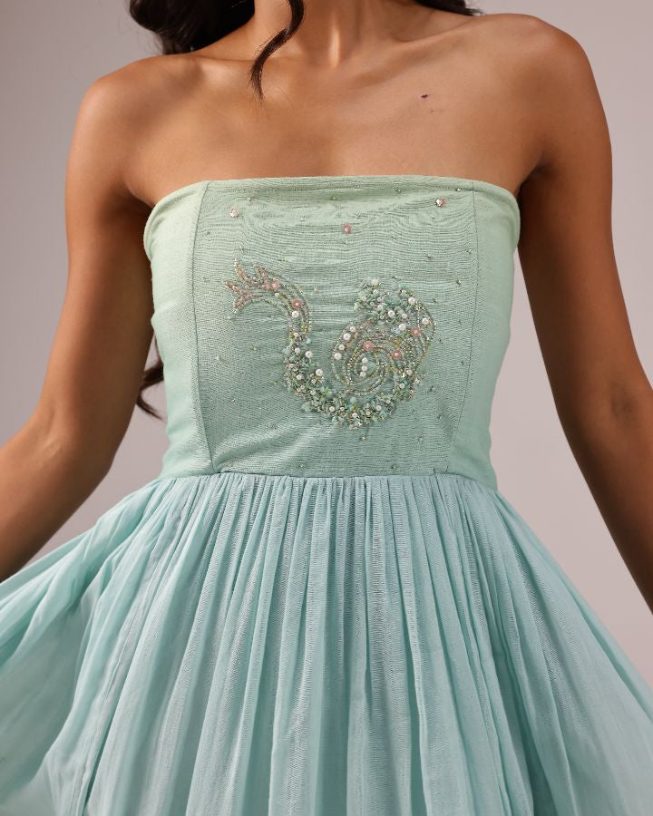 FLORA GREEN DRESS - OUR DVE - MIRA Y MANO