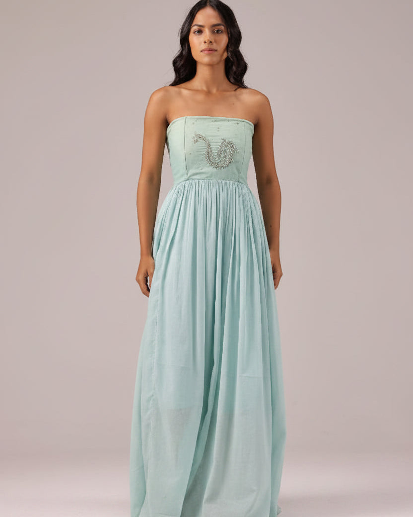 FLORA GREEN DRESS - OUR DVE - MIRA Y MANO
