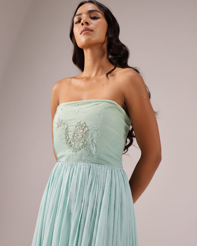FLORA GREEN DRESS - OUR DVE - MIRA Y MANO