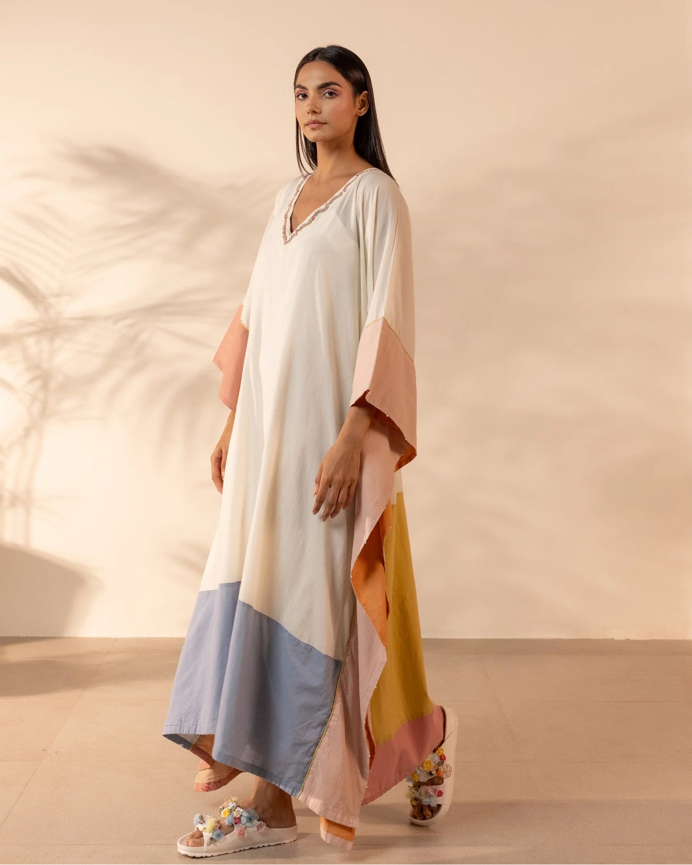 ORANGE PEEL BEIGE KAFTAN - OUR DVE - MIRA Y MANO