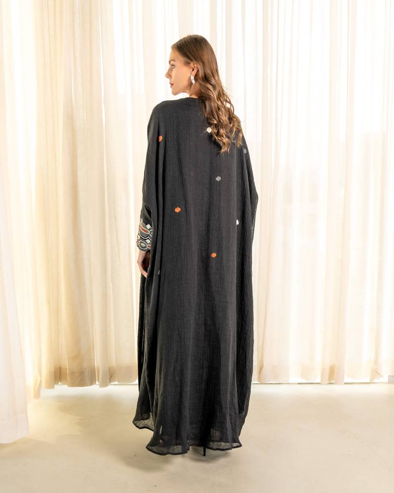 340072 - BLK ABAYA - PEARL COLLECTION - MIRA Y MANO